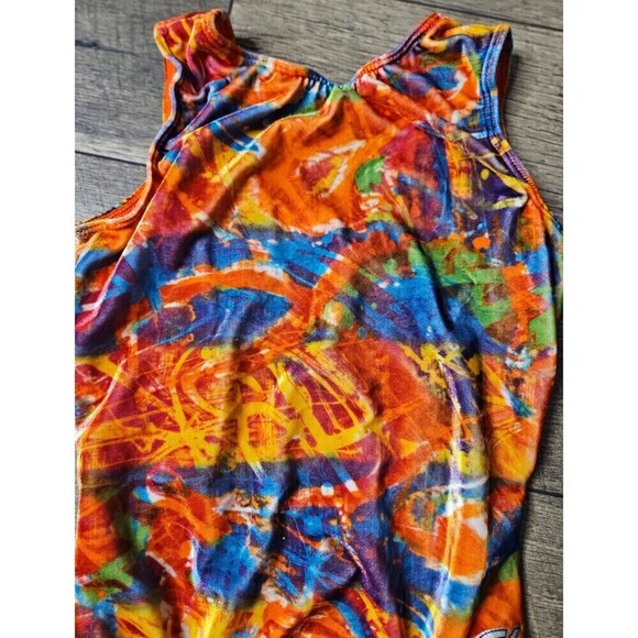 GK Velvet Gymnastics Leotard Grafitti Medium - Picture 4 of 6